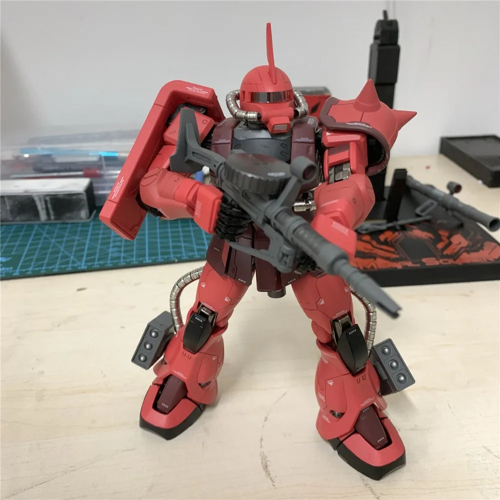 Металлический солдат MS 02 MB MG 1/100 Zaku Char Red gunдамская металлическая Готовая модель DM023