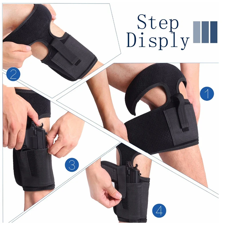 Тактическая кобура с ремешком на щиколотке для пистолета Glock скрытый карман ног