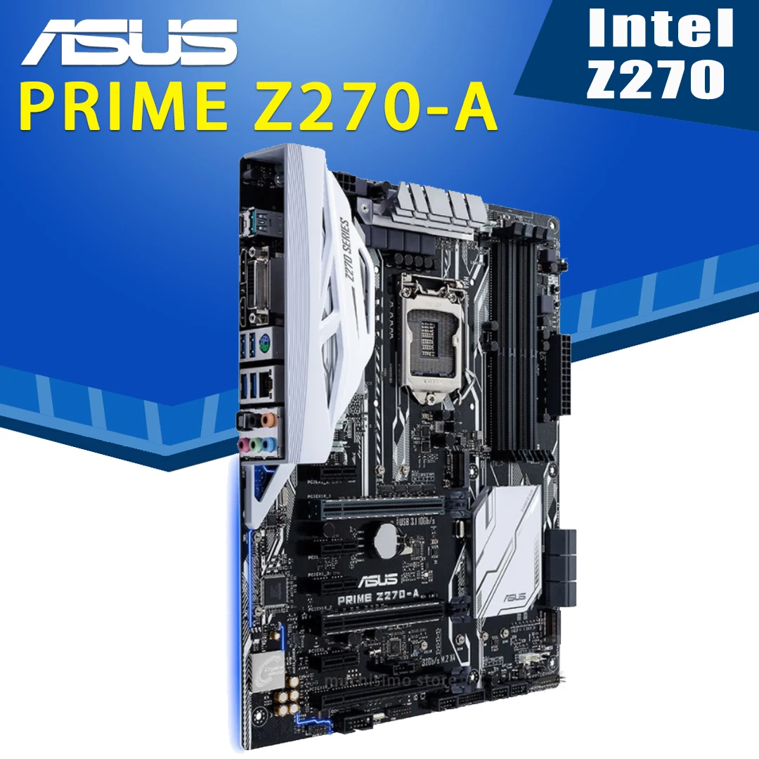 Verkauf LGA 1151 Asus PRIME Z270-A Motherboard Unterstützung 6th 7th-Gen Core I7/i5/i3 DDR4 64GB PCI-E 3,0 Desktop Intel Z270 Placa-Mãe 1151