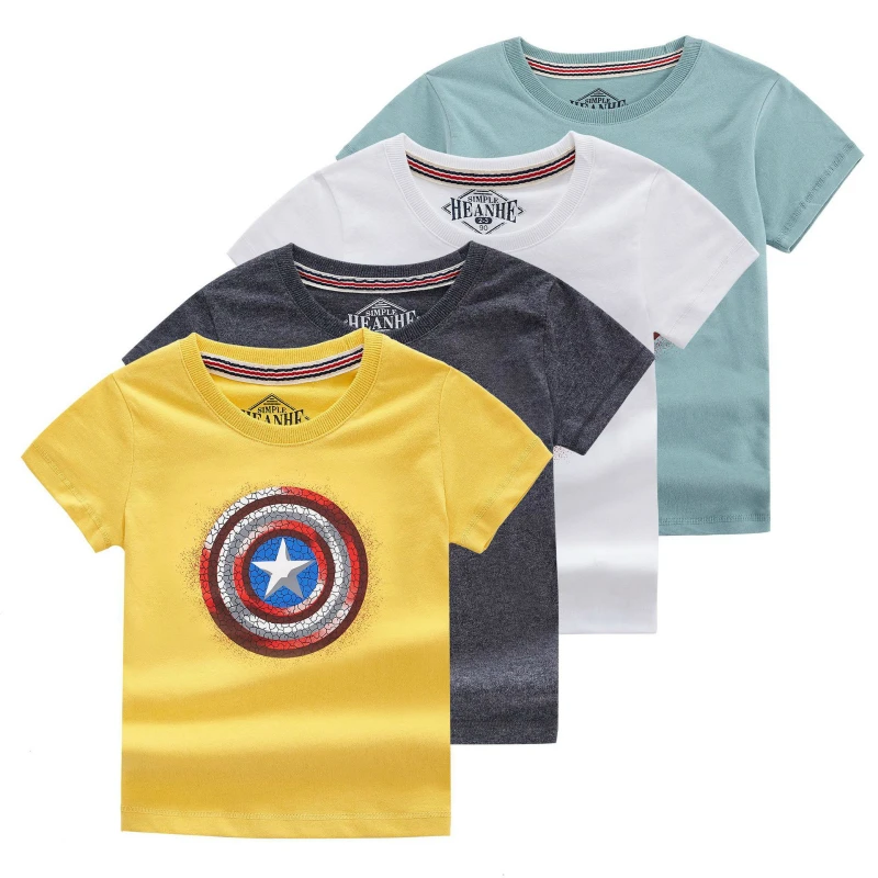 2020 летние детские футболки с коротким рукавом для мальчиков хлопковая толстовка