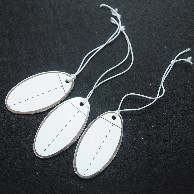 white 35x18mm 1000 шт./лот, бумажные ценники, ценники, упаковочные этикетки, этикетки для модных ювелирных изделий, швейная упаковка, размер 26x13 мм с эластичным покрытием - Цвет: white 35x18mm