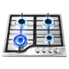 Кухонная плита с 4 горелками, плита, варочная панель, приборы для приготовления пищи, кухонная посуда, газовая плита, природный пропан, газ, серебристого цвета
