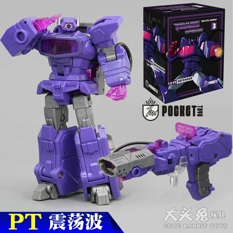 

In Stock Lensple PT Transformation Shockwave PT03 PT-03G1 Mini Pocket War KO DX9 Action Figure Robot Toys For Gift