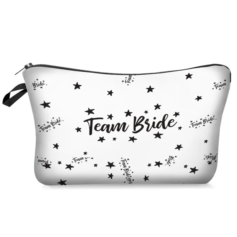 

Bride tribe to be Makeup Bag Clutch Gifts Storage bag Cosmetics Pouchs For Toiletry Bag Ladies beauty case Women Cosmetic Bag