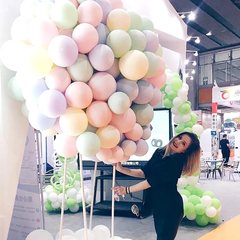 100 шт. 10 дюймов латексные мгновенной проявки Macaroon шар милое Свадебная вечеринка украшения воздушные шары, платье для дня рождения, красочный воздушный шар в форме арки 66