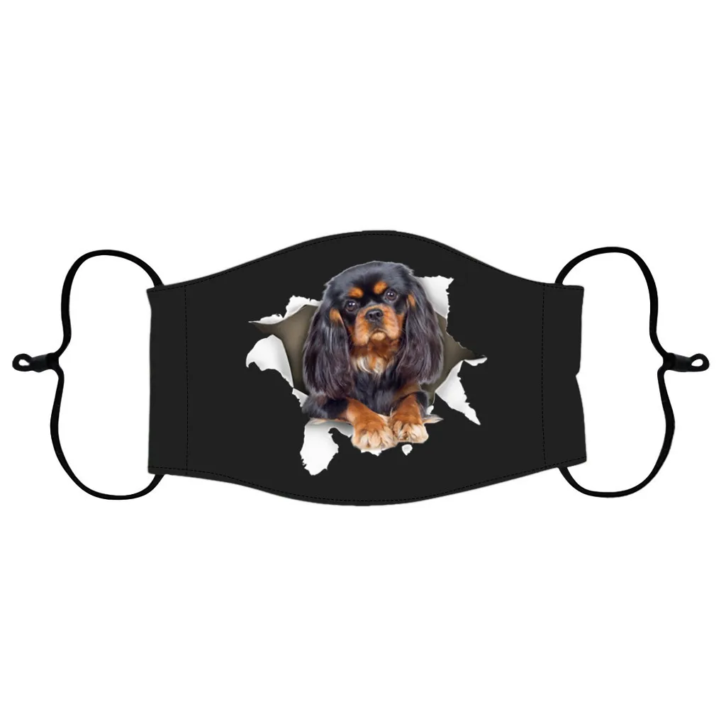 Детская Регулируемая хлопковая маска для лица ветрозащитная многоразовая с