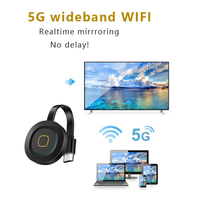 Новинка MiraScreen 5G ТВ-палка Беспроводная HD Внутренняя антенна HDMI WiFi дисплей Miracast