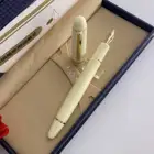 Перьевая ручка Yong Sheng 2021 цвета слоновой кости с винтом из смолы #26 14K ТВЕРДОЕ ЗОЛОТО EFF Перо канцелярские принадлежности офисные и школьные Письменные ручки