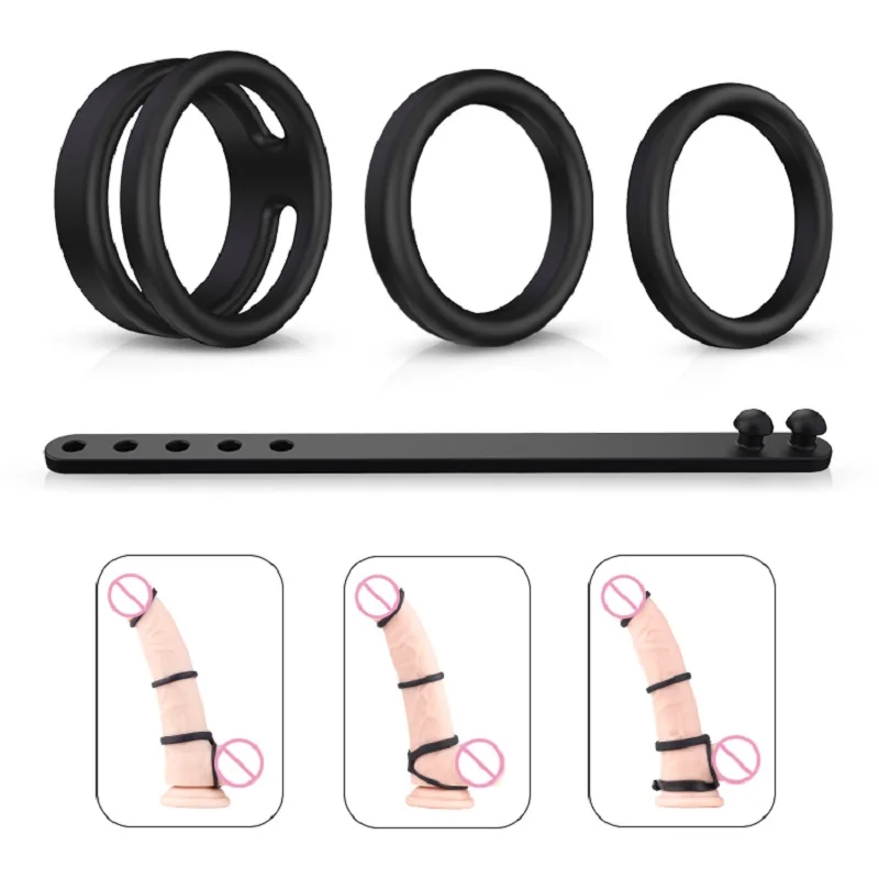 4 шт. Кольца для пениса силиконовое кольцо мужчин задержка дольше мощнее эрекция