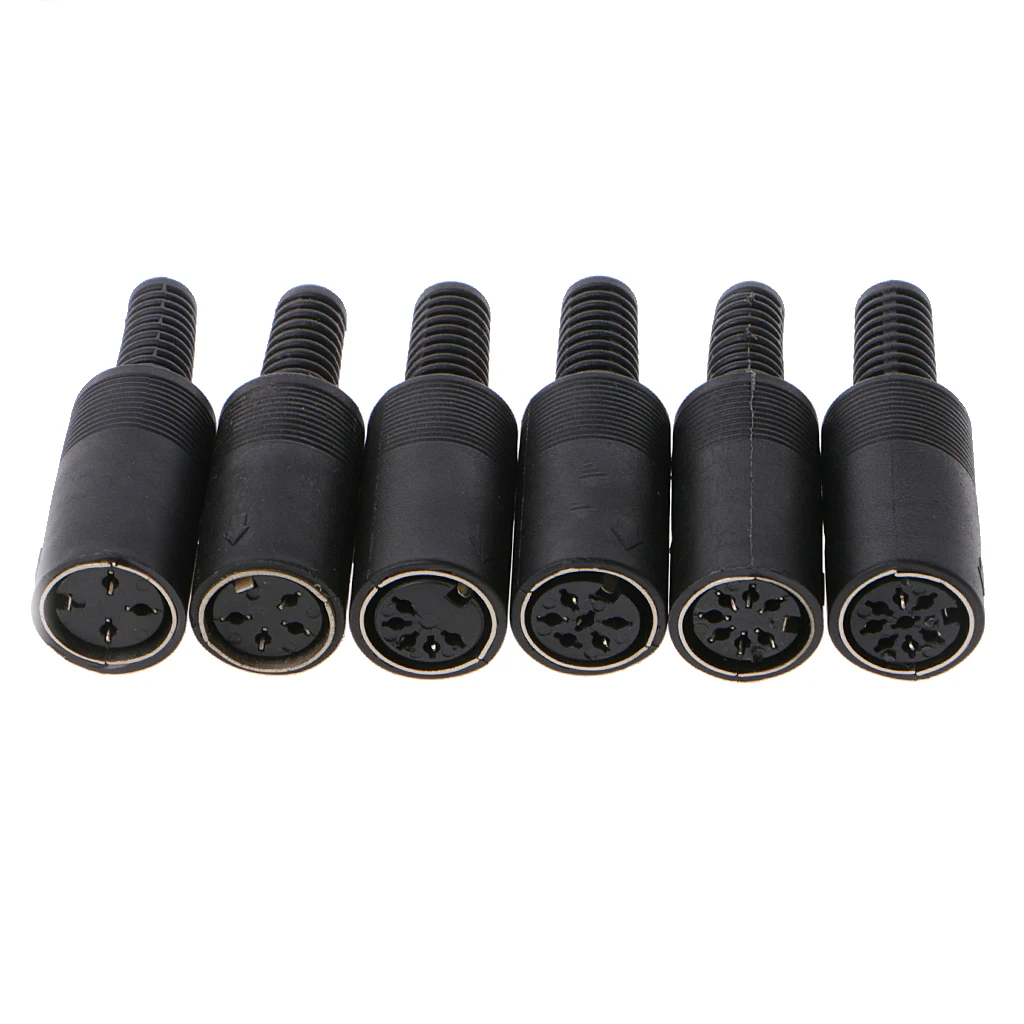 

Female DIN Plug Socket Connector 3/4/5/6/7/8 PIN Chassis Cable Mount