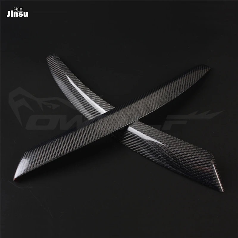 1 пара автомобильных фар Накладка для бровей наклейка углеродное волокно фара