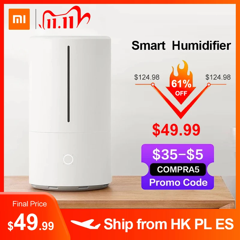 Новый увлажнитель воздуха XIAOMI MIJIA умная стерилизация освежитель распылитель