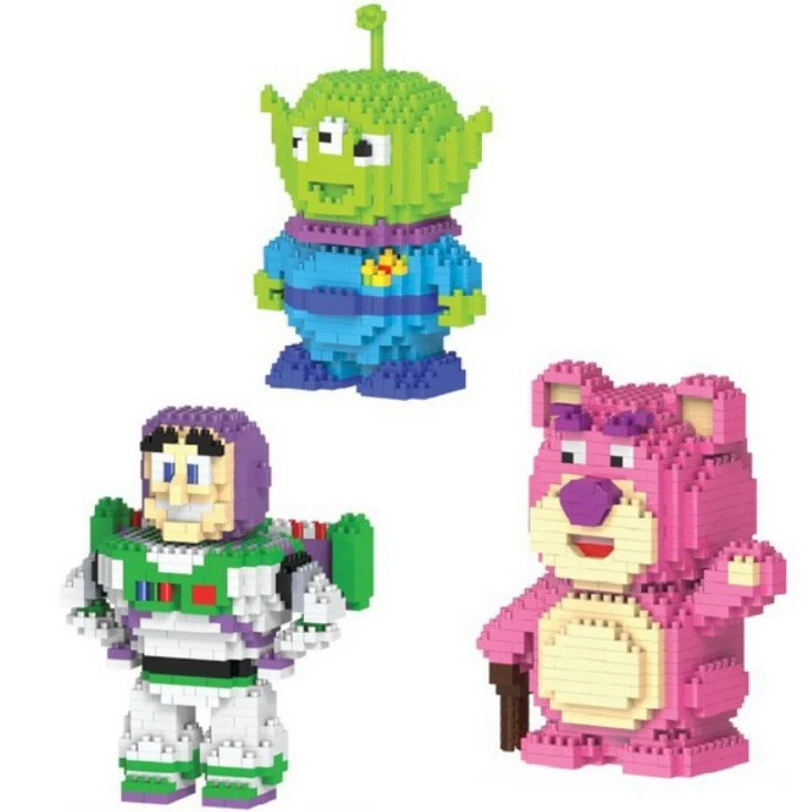 Disney История игрушек мультфильма nanobrick цифры micro ромбовидные кубики с рисунком
