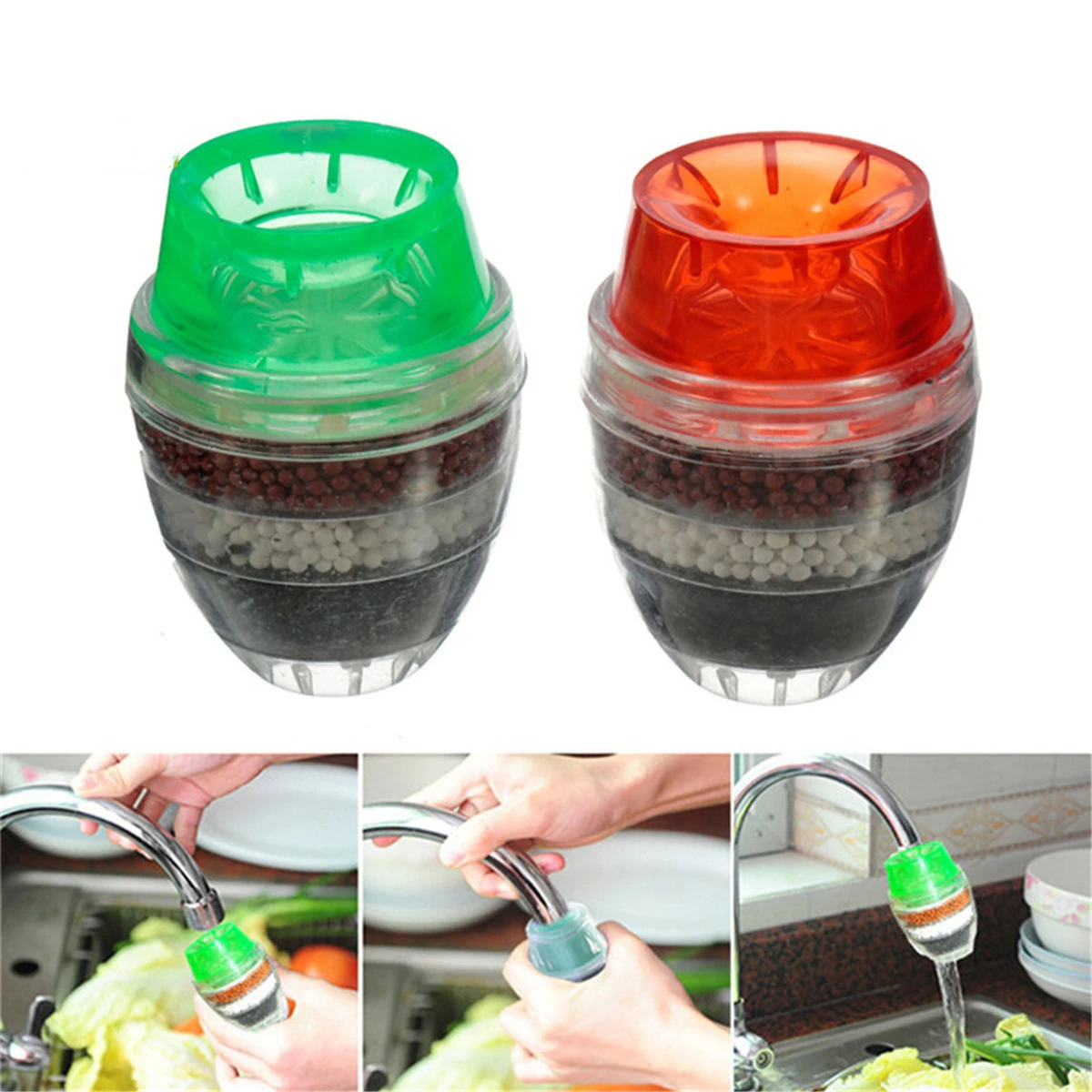 Бытовой угольный кран для кухни домашний мини очистки воды фильтр