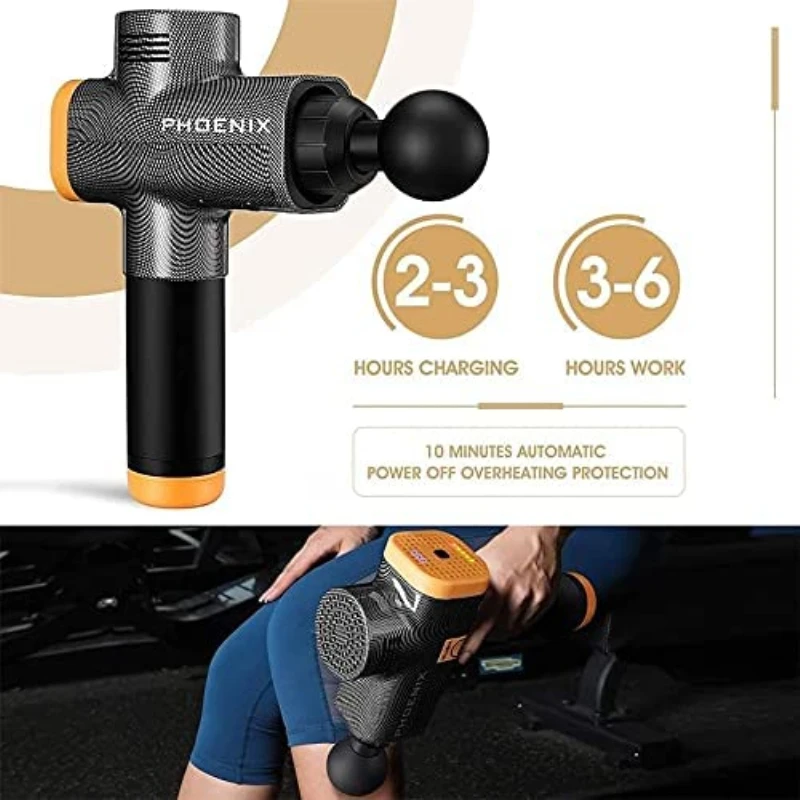 

New Massage Gun Deep Tissue Percussion Muscle Massager For Pain Relief Fascia Gun Electric Body Massager