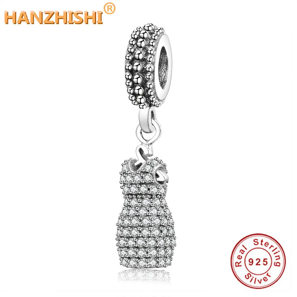 Ослепительное платье подвеска с прозрачным кубическим цирконием подходит для