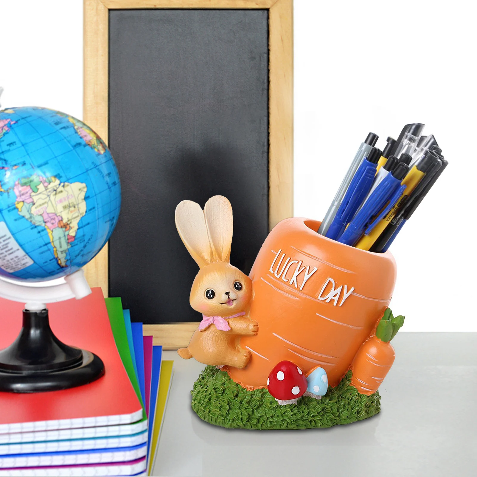 

Desktop Organizer Compartment Pen Holder Multi-Function Storage Box Pencil Holder Stationery Organizer Kawaii Kids Room Ornament