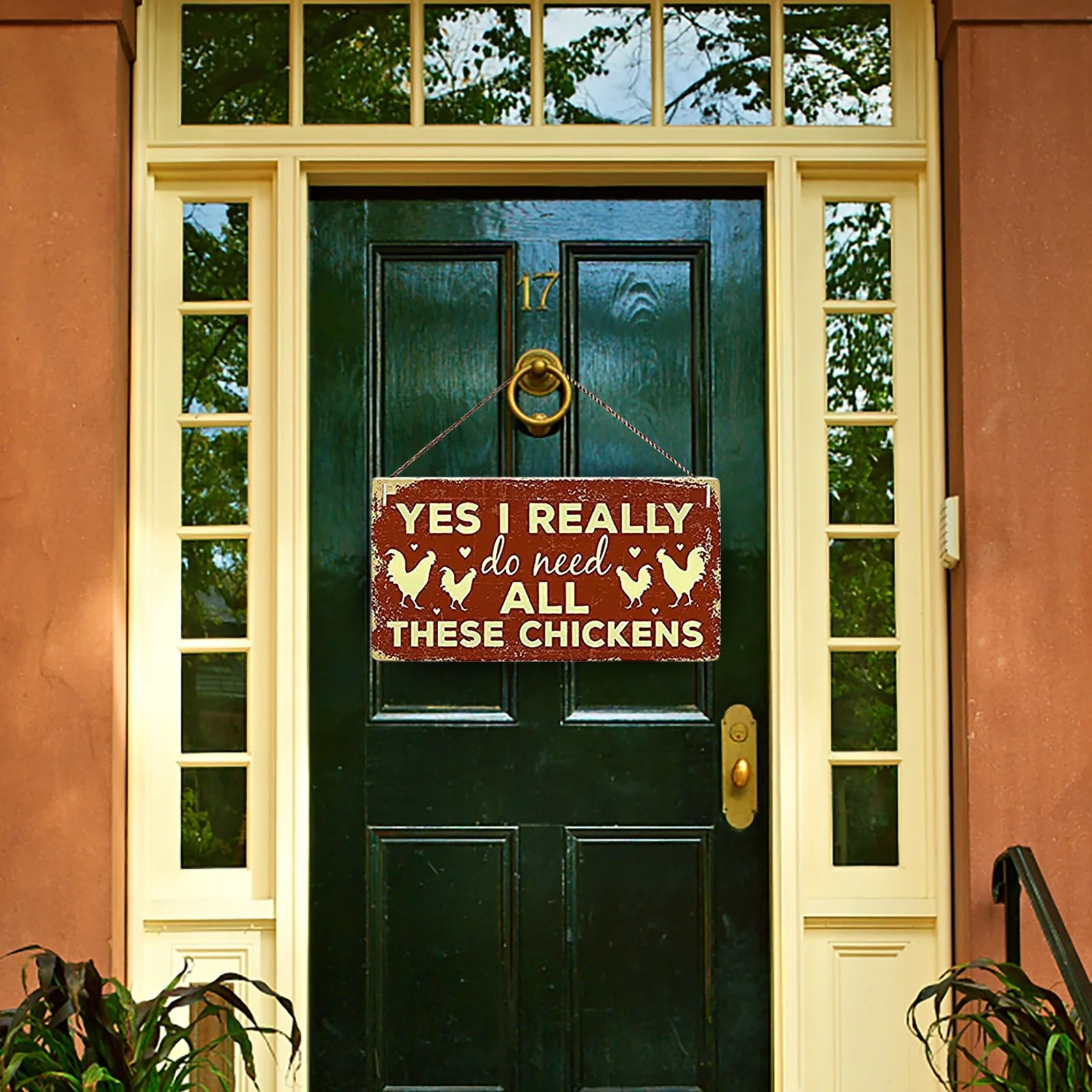 Funny Farm настенные украшения знаков подвески деревянные садовые ротанговые венки металлические ободки декор Diy.