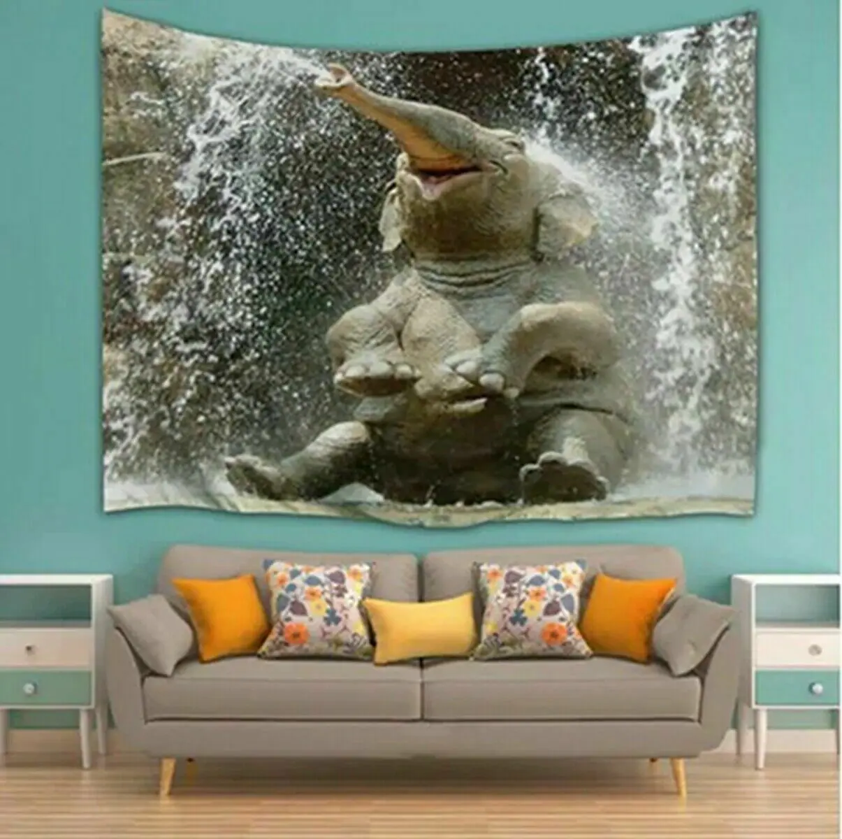 Слон спрей вода гобелен настенный Декор домашний Настенный декор шик | Дом и сад