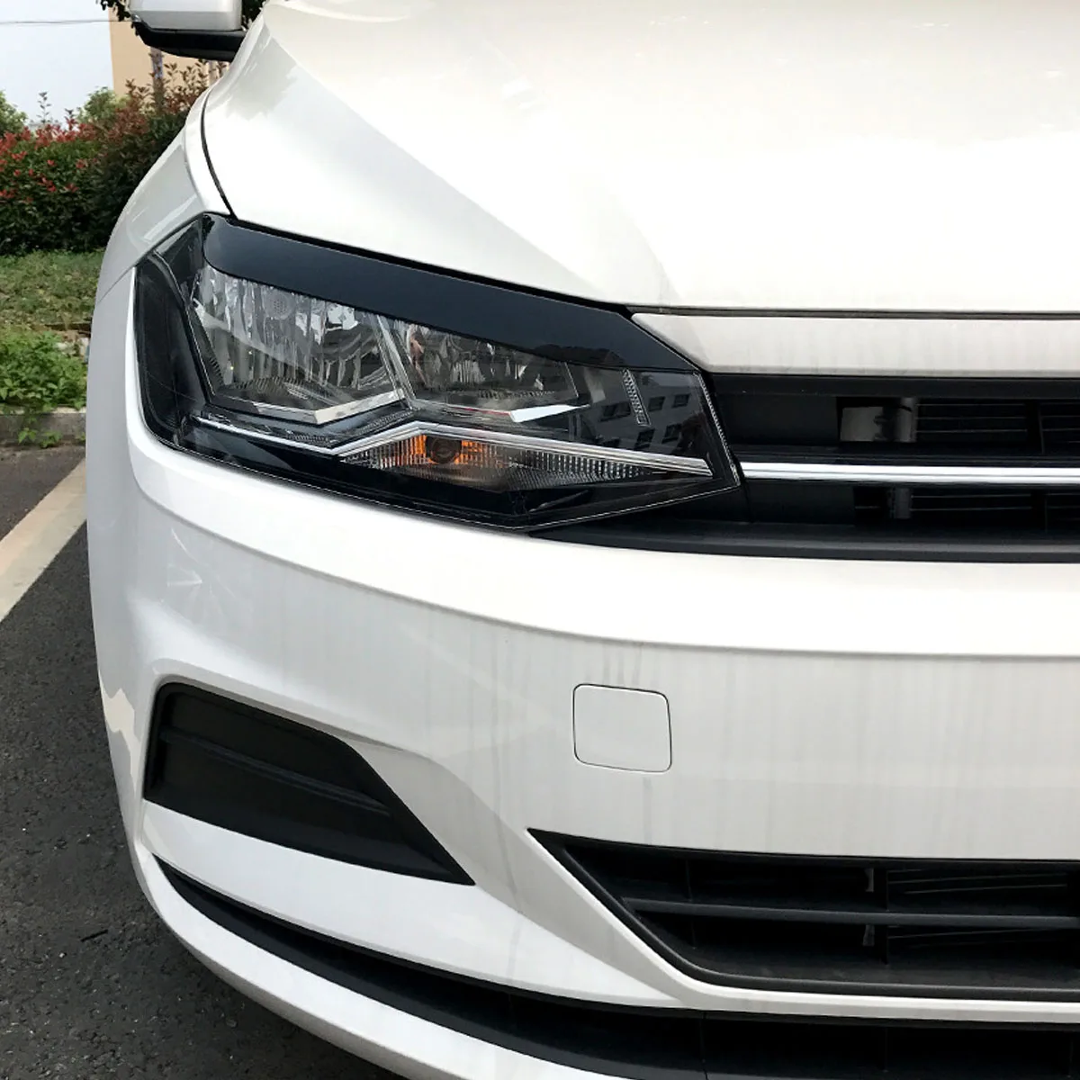 2 шт./лот ABS автомобильные фары веки наклейки для бровей Накладка VW Polo 2018 2019 +