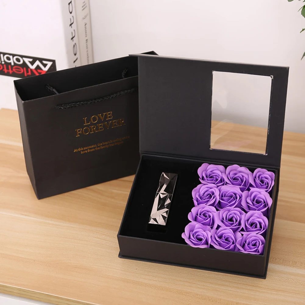 Кольцо Ожерелье Держатель Флип бумажная коробка мыло роза цветок ювелирные