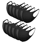 Маска хлопковая черная однотонная Pm 2,5 для взрослых, 10 шт.