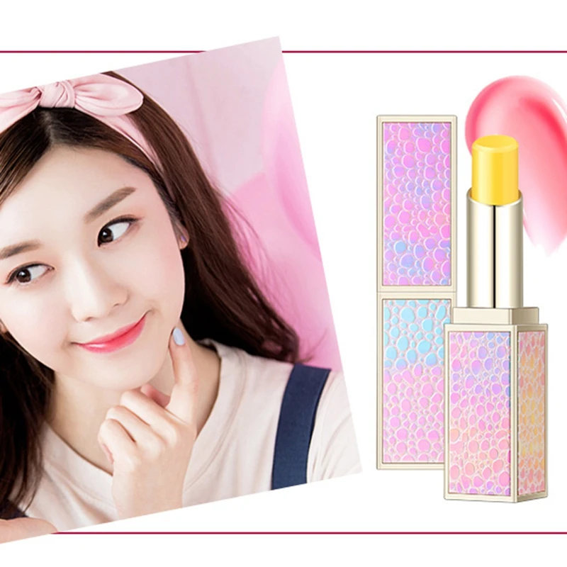 Желтая помада Macfee с изменением цвета при температуре крем увлажняющий стойкий