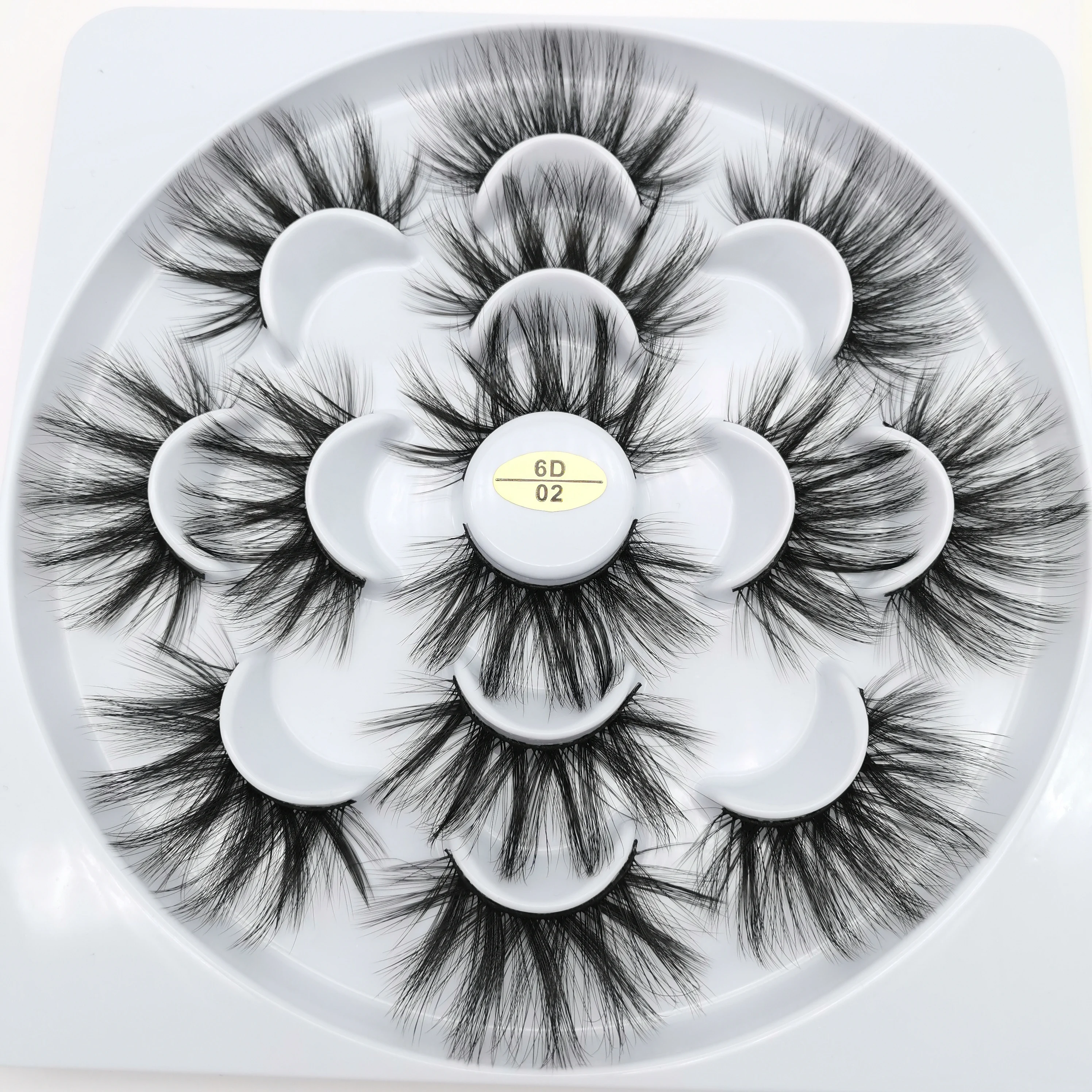 AceOfSexy 7 пар 6D меховых накладных ресниц 25 мм. Густые, длинные, пушистые, ручной работы инструменты для макияжа ресниц.