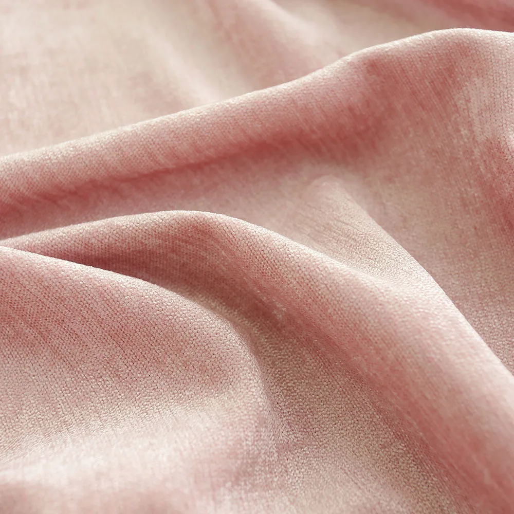 

Custom curtians for Living Room Bedroom Pink Embroidered Curtain European Chenille Hollow Relief Curtain General Pleat
