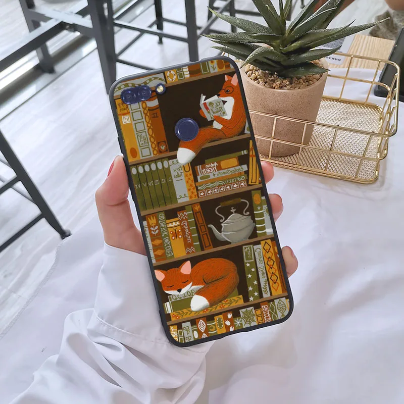 Чехлы-книжки с изображением кошки и лисы для телефонов Huawei Y3 Y5 Y6 Y7 2017 II Pro