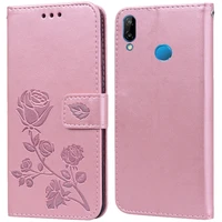 Luxury Leather Flip Book Case for Huawei Honor Play COR L29 Play Rose Flower Wallet Stand Case Phone Cover Bag coque