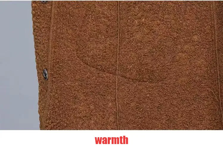 

Brown Winter Faux Leather Jacket Women Coat 2021 Warmth Plus Thick Black Plus Size Jackets Lapel Tops PU Fashion Coats LR728