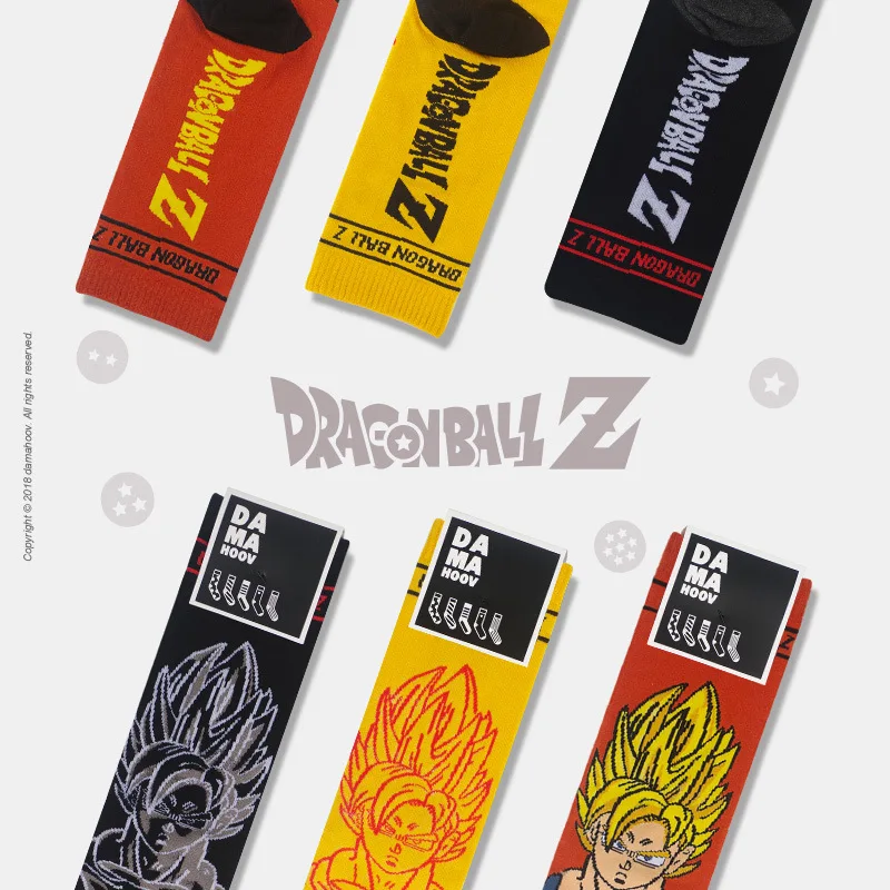 Calcetines de Anime de Dragon Ball para hombre y mujer, medias de tubo informales xxx, con figuras de dibujos animados, Super Saiyan, Monkey King-1