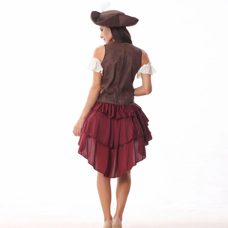 Косплей Женский костюм пирата на Хэллоуин карнавальвечерние Одежда для взрослых