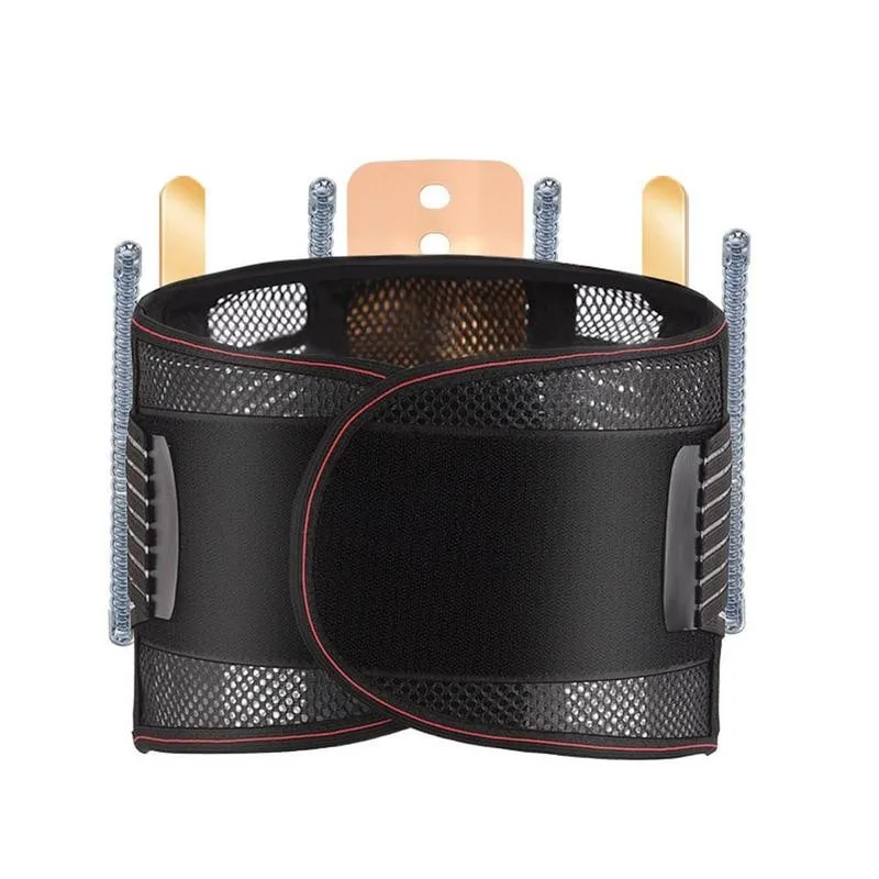 

Lumbar Support Belt Lumbar Disc Herniation Protection Magnetic Mesh Self-heating Brace Belt Protection Therapy Breathable W P3T4