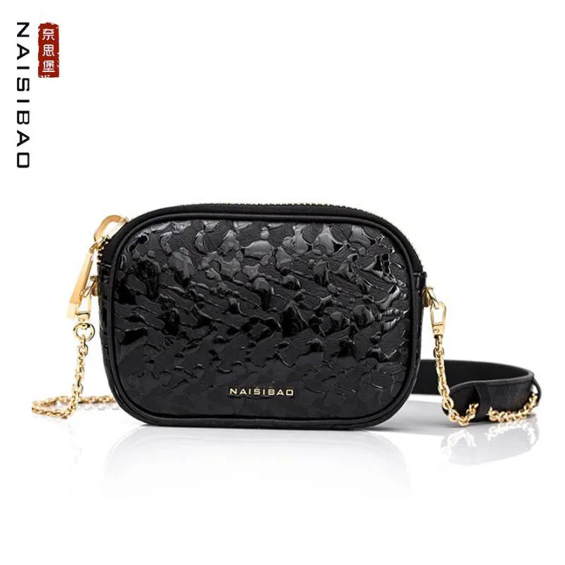 Женская сумка Кроссбоди NAISIBAO из натуральной кожи с цепочкой воловьей 2019|Сумки