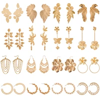 docona 22 style elegance flowers gold dangle drop earrings for women metal leaf butterfly tassel earrings jewelry pendiente