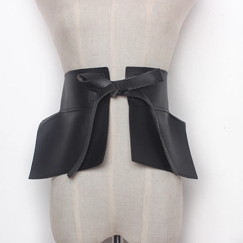 2022 Fashion Luxury Designer Brand Belt High Quality Women Leather Harness Dress Goth Bow Wide Strap for Jeans Waistband