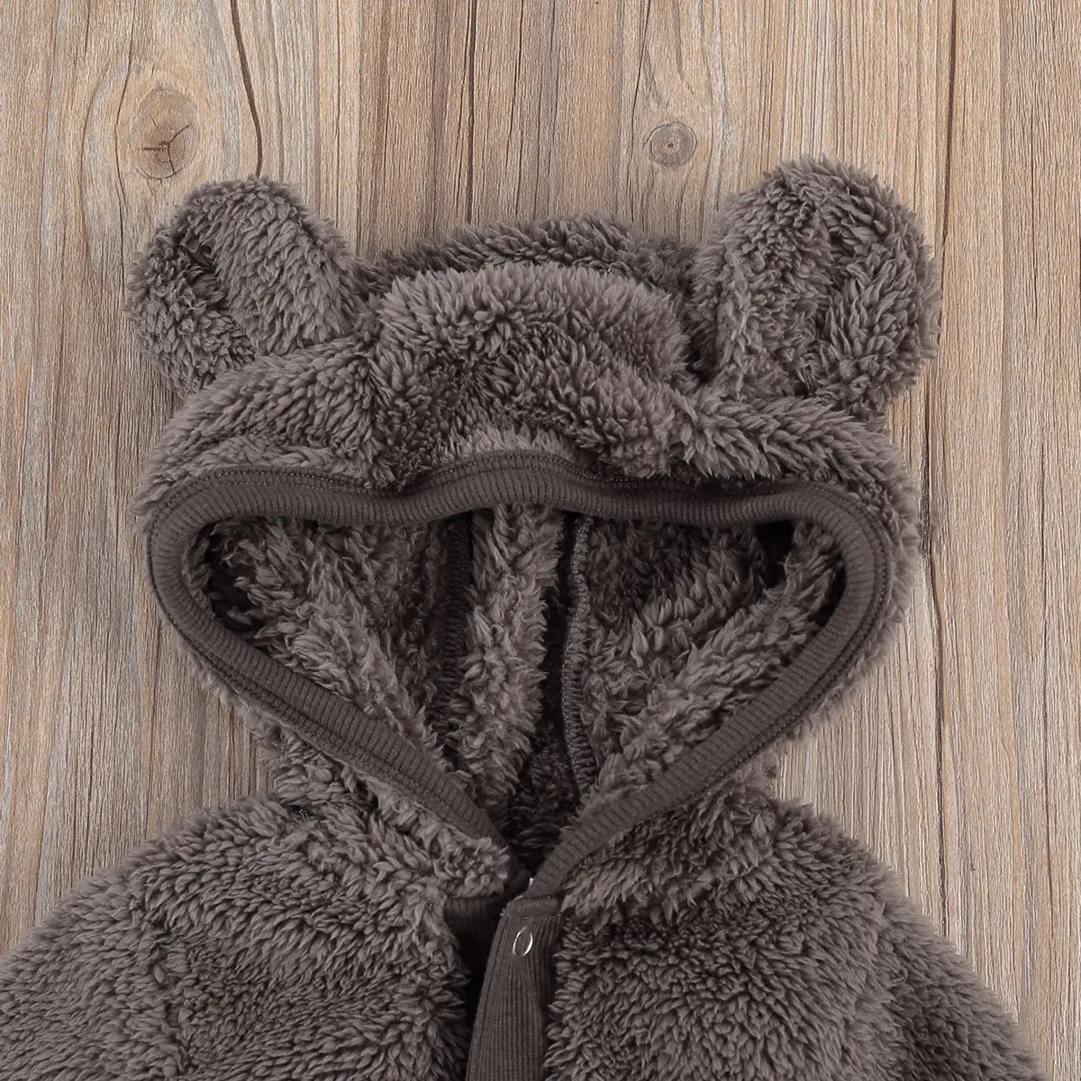 Christmas Romper Newborn Infant Baby Boy Girl Flannel Bear Ear Hooded Romper Jumpsuit Hoodies Autumn Winter One-Piece 0-12M New