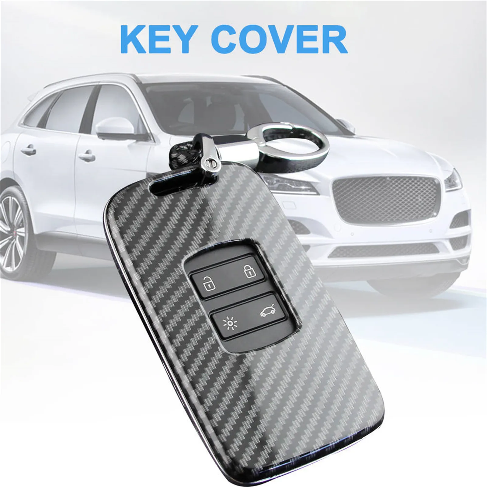 

Hight quality Key Case Fob Bag Holder cover Key case protective shell holder Car Accessories For Koleos 2017-2019 Kadjar