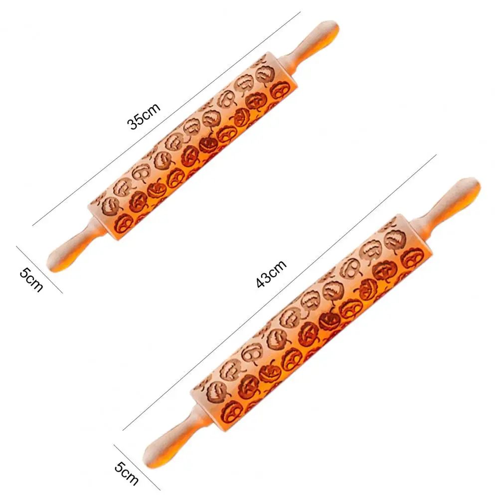 

Embossing Roller Eco-friendly Moisture-proof Wood 3D Cookie Dough Rolling Pin for Dorm Printing rolling pin