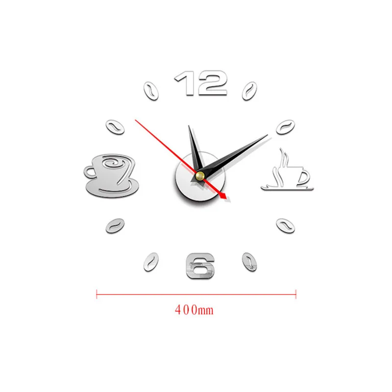 Новые 3D настенные часы большие акриловые зеркальные наклейки аксессуары для