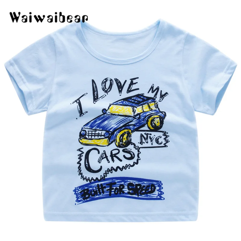 Летняя футболка в полоску с рисунком для маленьких мальчиков футболки динозавра