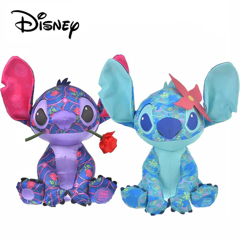 Disney-peluches de Lilo & Stitch para ni&ntilde;a, juguetes de peluche Kawaii de 38cm, almohada de felpa aut&eacute;ntica de edici&oacute;n limitada, mu&ntilde;eco de Lilo y Stitch, regalo para ni&ntilde;a-0