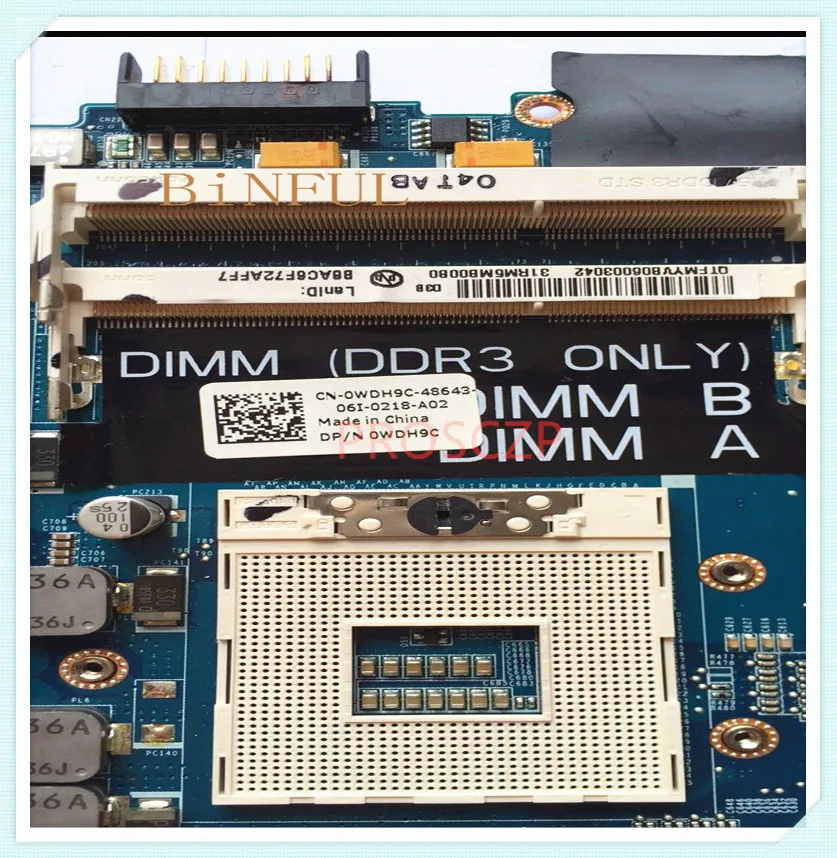 CN-0WDH9C 0WDH9C WDH9C материнская плата для ноутбука DELL Inspiron 1645 1647 с DARM5CMB8D1 REV:D PM55 100%