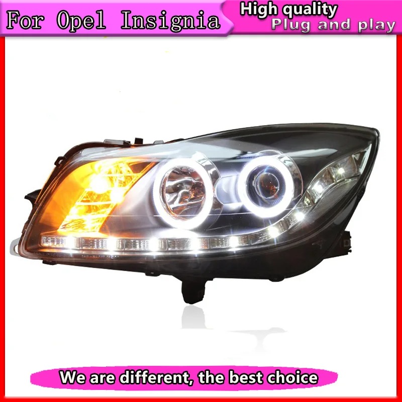 

For Buick Regal GS Verano Opel insignia LED Head Light For GS style 2009-2013 year with Bi xenon Angel Eye lens Headlamp Front
