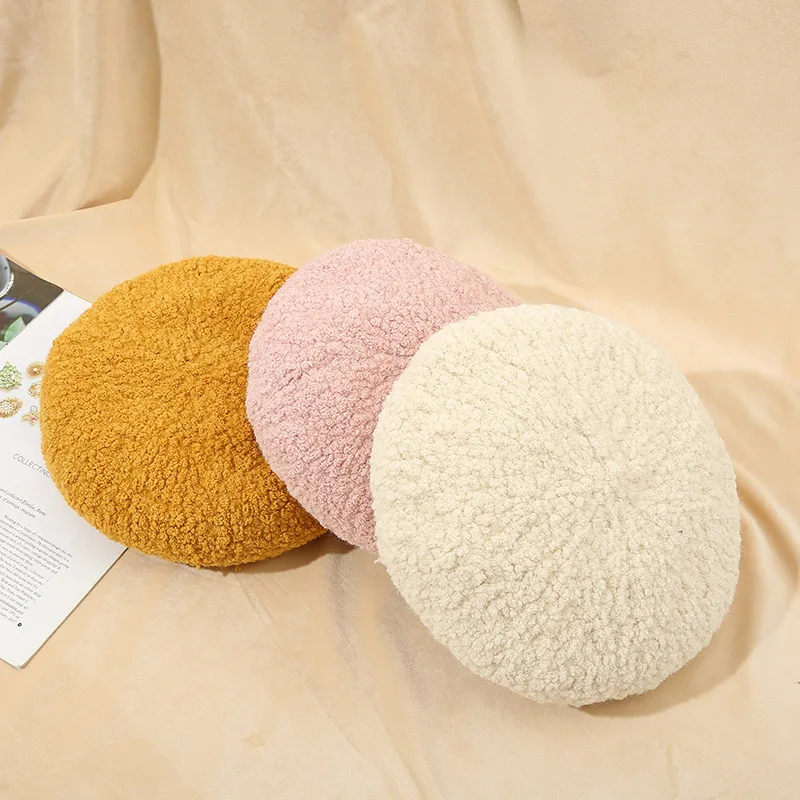 

Women Girl Beret French Artist Warm Wool Winter Beanie Hat Cap Vintage Plain Beret Hats Solid Color Elegant Lady Winter Caps