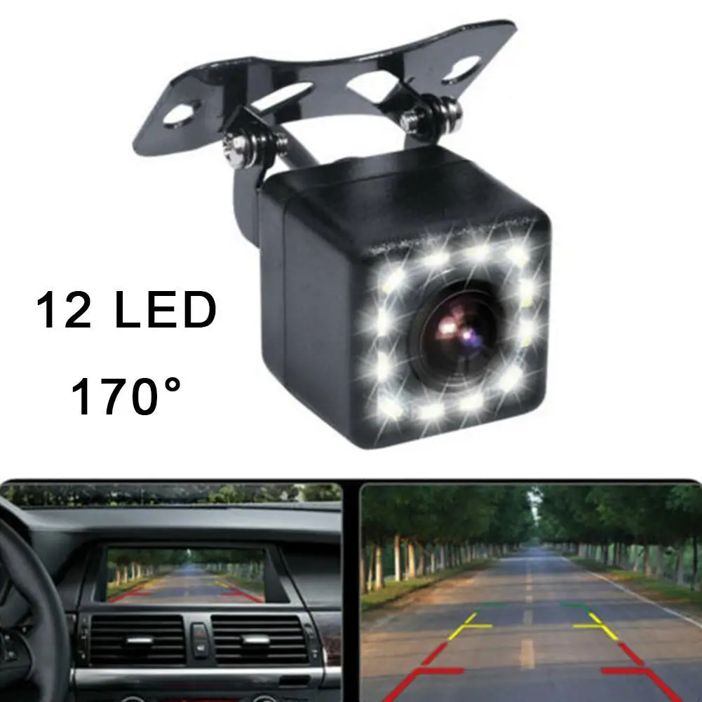 

Colorful Car Rear View Camera 12 LED Night Vision Reversing Auto Parking Monitor 1/4 CCD Chip Waterproof 170 Degree HD Video