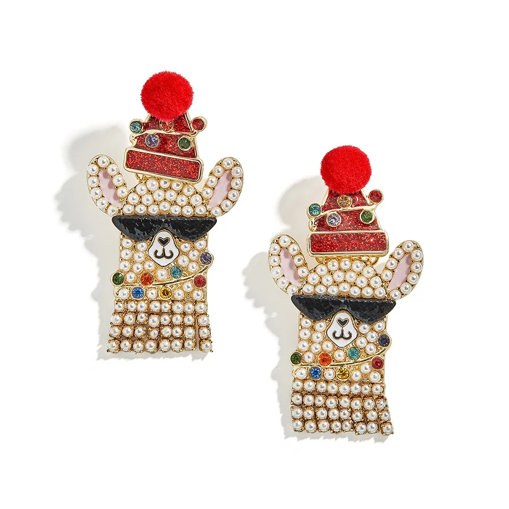 

Wholesale New Design 2020 Xmas Holiday Trendy Oversized Dangle Earrings Luxury Women Jewelry