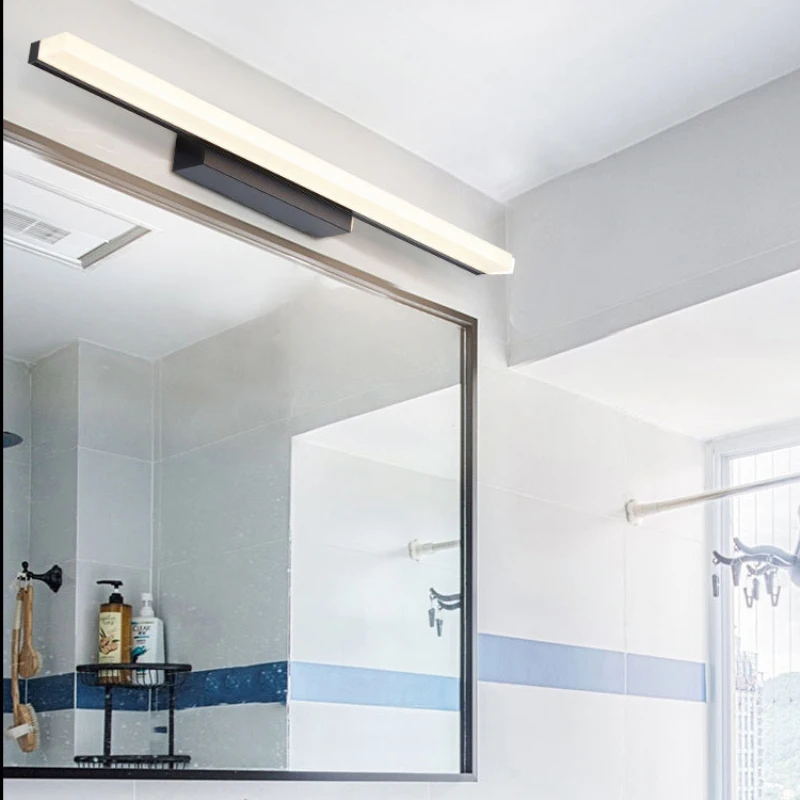 СВЕТОДИОДНЫЙ черный зеркальный головной светильник современный золотой для